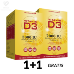 PHARMAMED Vitamin D3 2000 IU promo set 1+1 gratis pakovanje 2 x 30 mekih kapsula