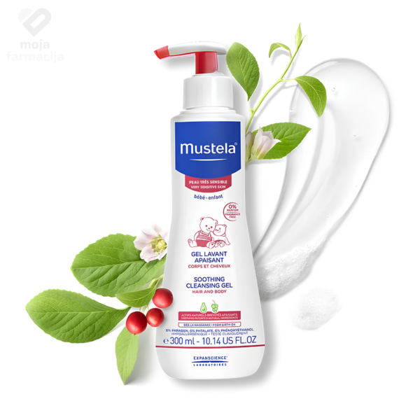 MUSTELA umirujući gel za čišćenje lica, tijela i kose beba za veoma osjetljivu kožu 300ml
