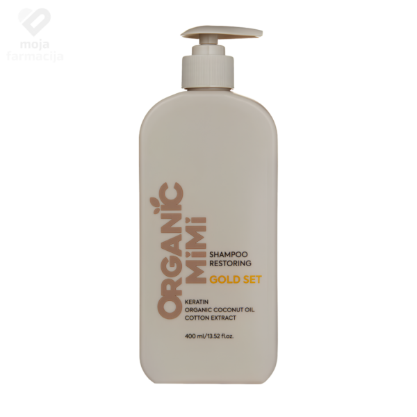 ORGANIC MIMI Gold Set Restoring obnavljajući šampon sa kokosom i keratinom za oštećenu kosu 400ml