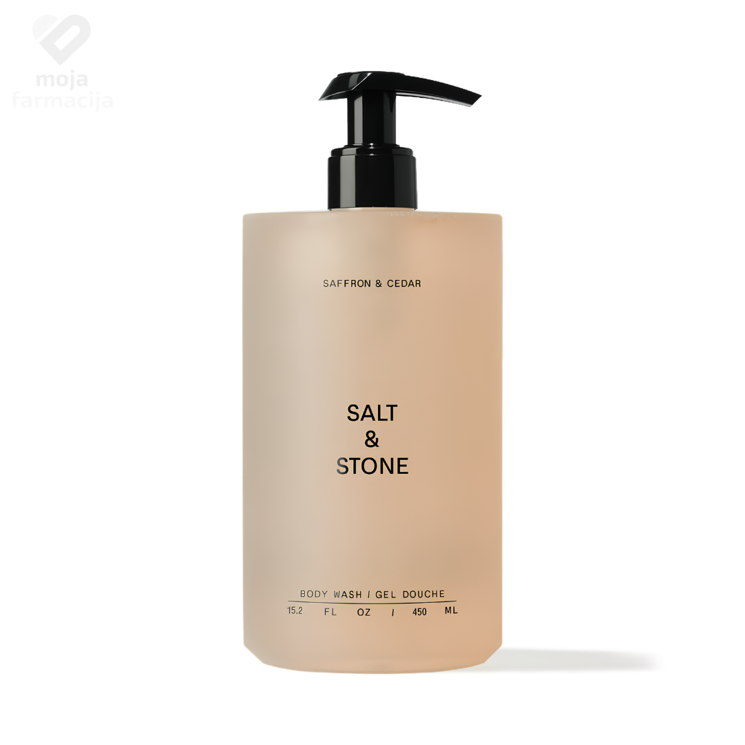 SALT & STONE Saffron and Cedar hidratantni gel za tuširanje sa šafranom i kedrom SALT & STONE Saffron and Cedar hidratantni gel za tuširanje sa šafranom i kedrom