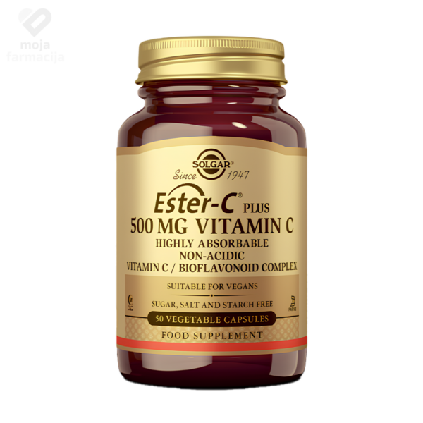 SOLGAR Ester-C Plus 500mg 50 biljnih kapsula