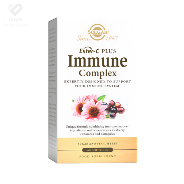 SOLGAR Ester-C Plus Immune Complex 60 mekih kapsula