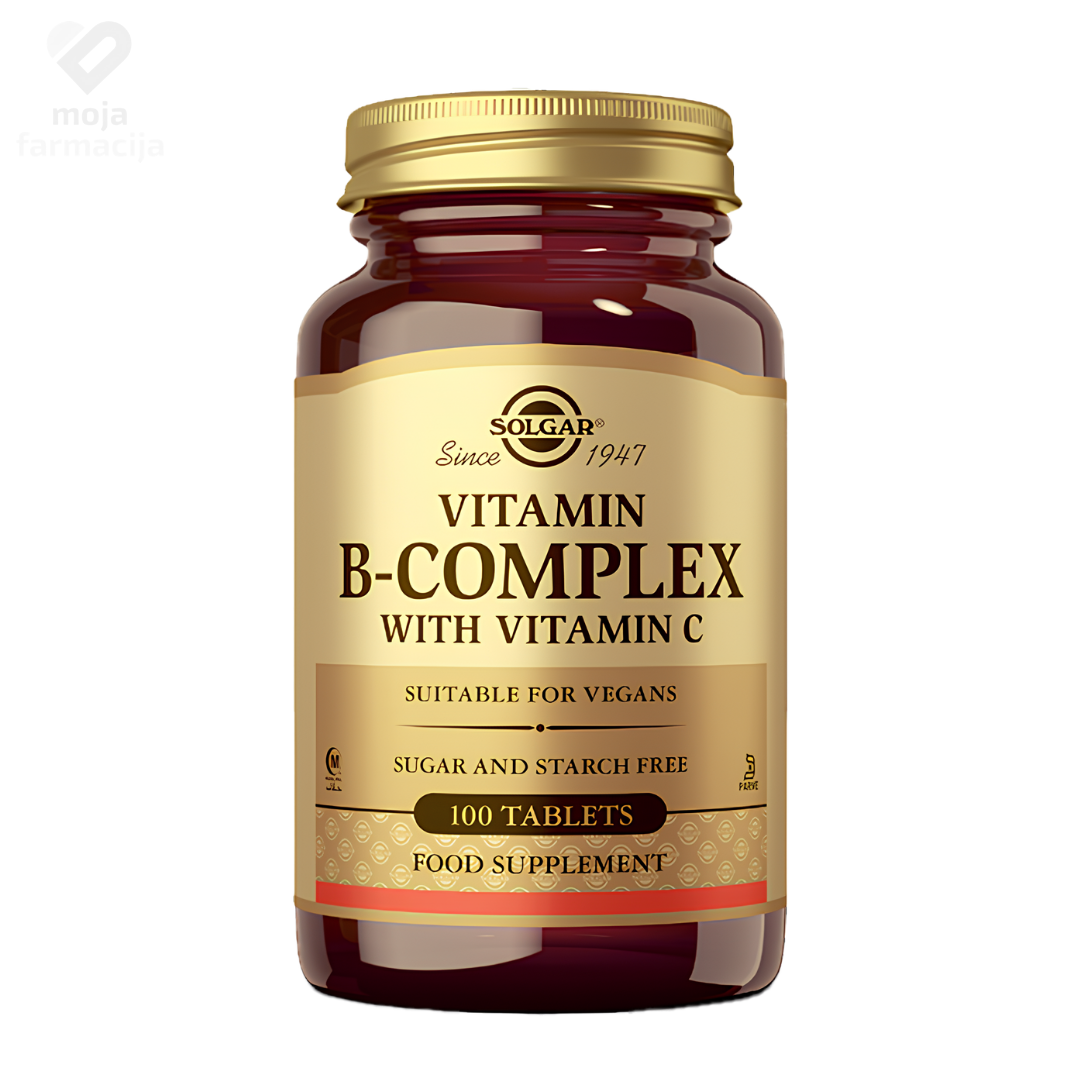Solgar B-kompleks s vitaminom C tablete za imunitet, energiju i živčani sustav Solgar B-kompleks s vitaminom C tablete za imunitet, energiju i živčani sustav