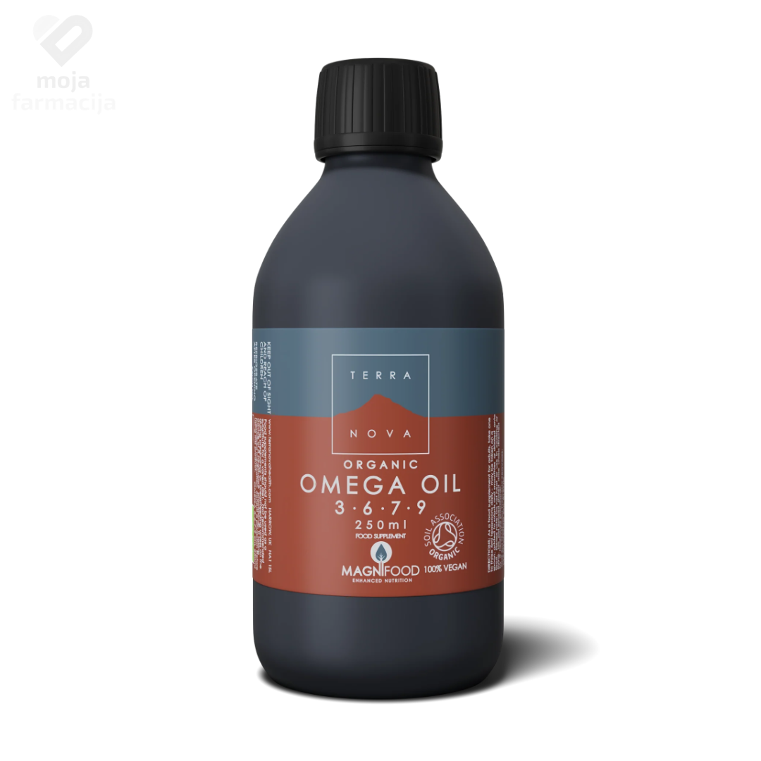 Terranova Organic Omega 3-6-7-9 Oil Blend 250 ml organsko biljno ulje u staklenoj bočici. Terranova Organic Omega 3-6-7-9 Oil Blend 250 ml organsko biljno ulje u staklenoj bočici.