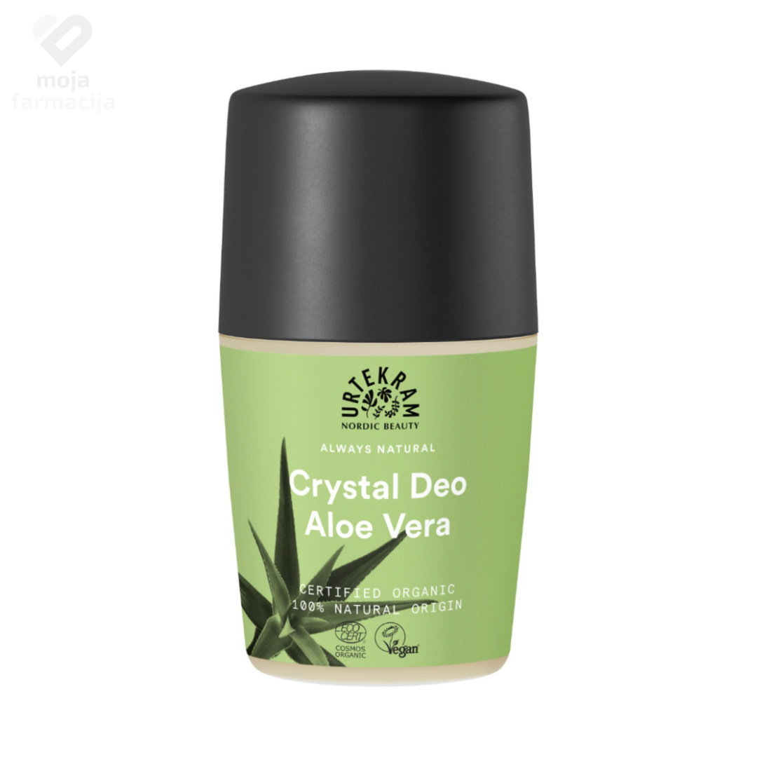 Urtekram Aloe Vera Crystal prirodni deo roll-on od 50ml sa kristalnim solima i organskom aloe verom. Urtekram Aloe Vera Crystal prirodni deo roll-on od 50ml sa kristalnim solima i organskom aloe verom.